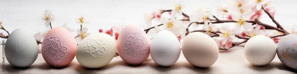 A Group of Eggs Sitting Next to Each Other on a Table A Group of Eggs Sitting Next to Each Other on a Table
