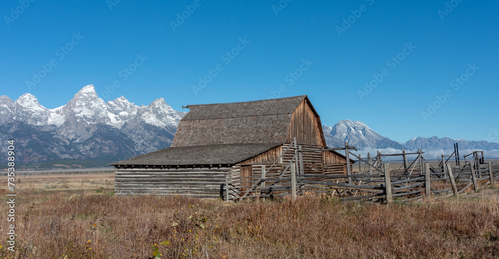 Old barn along Mormon Row in Grand Tetons National Park