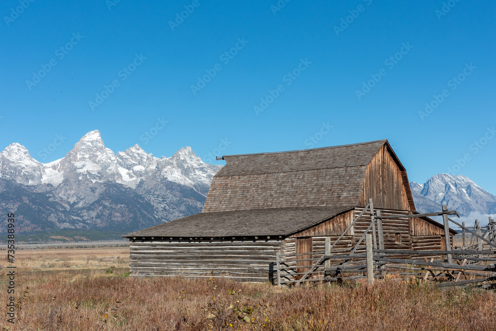 Old barn along Mormon Row in Grand Tetons National Park Old barn along Mormon Row in Grand Tetons National Park