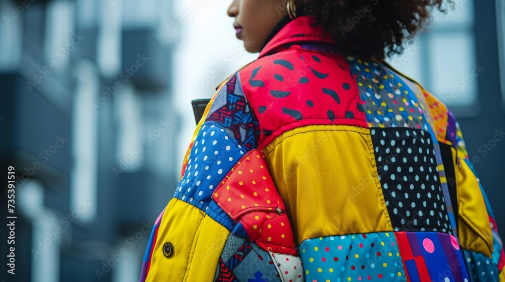Bold patterns and vibrant colors of street fashion, a celebration of individuality and creativity.