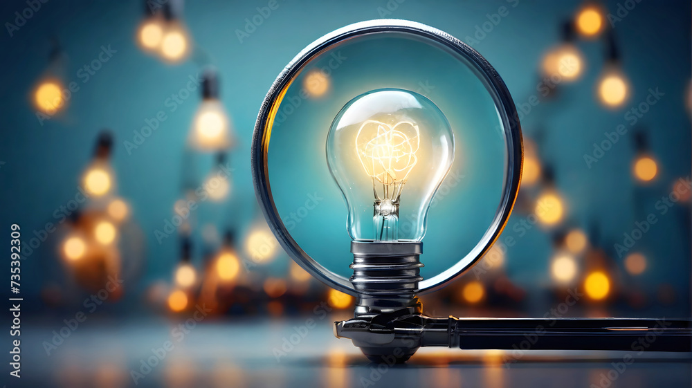 Quick tips for smart creative. light bulb and idea checking icon inside magnifier glass, working Creativity, growth and success development, light bulb and idea checking concept. Quick tips for smart creative. light bulb and idea checking icon inside magnifier glass, working Creativity, growth and success development, light bulb and idea checking concept.