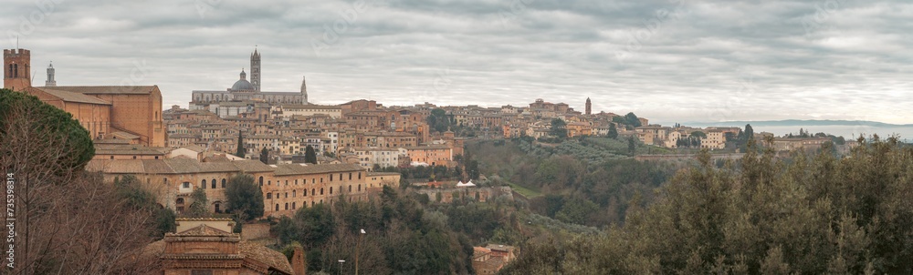 Cityscape of Siena, Italy