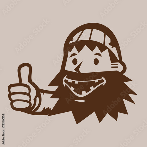 cartoon hobo giving a thumbs up