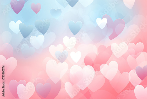 Floating Hearts in the Air