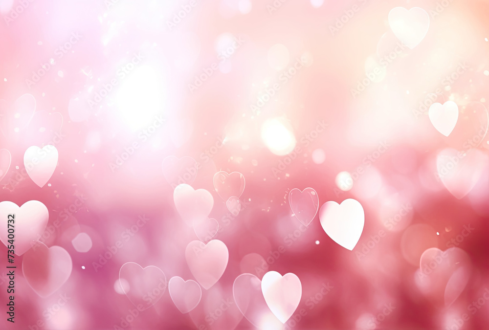 Blurry Pink and White Hearts for Valentines Day Blurry Pink and White Hearts for Valentines Day