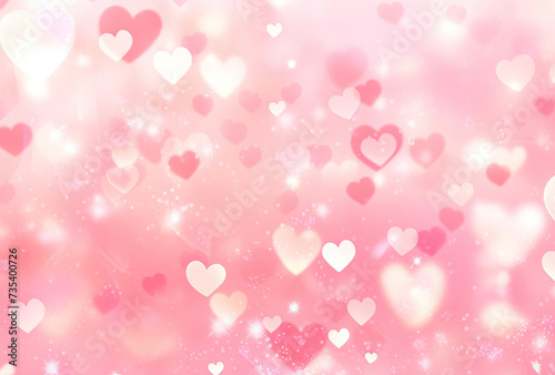 Pink Heart Background With an Abundance of Hearts © Piotr