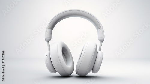 Headphones in white color, isolated
