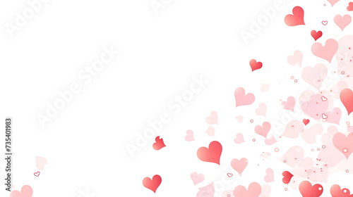 White Background With Multiple Red Hearts