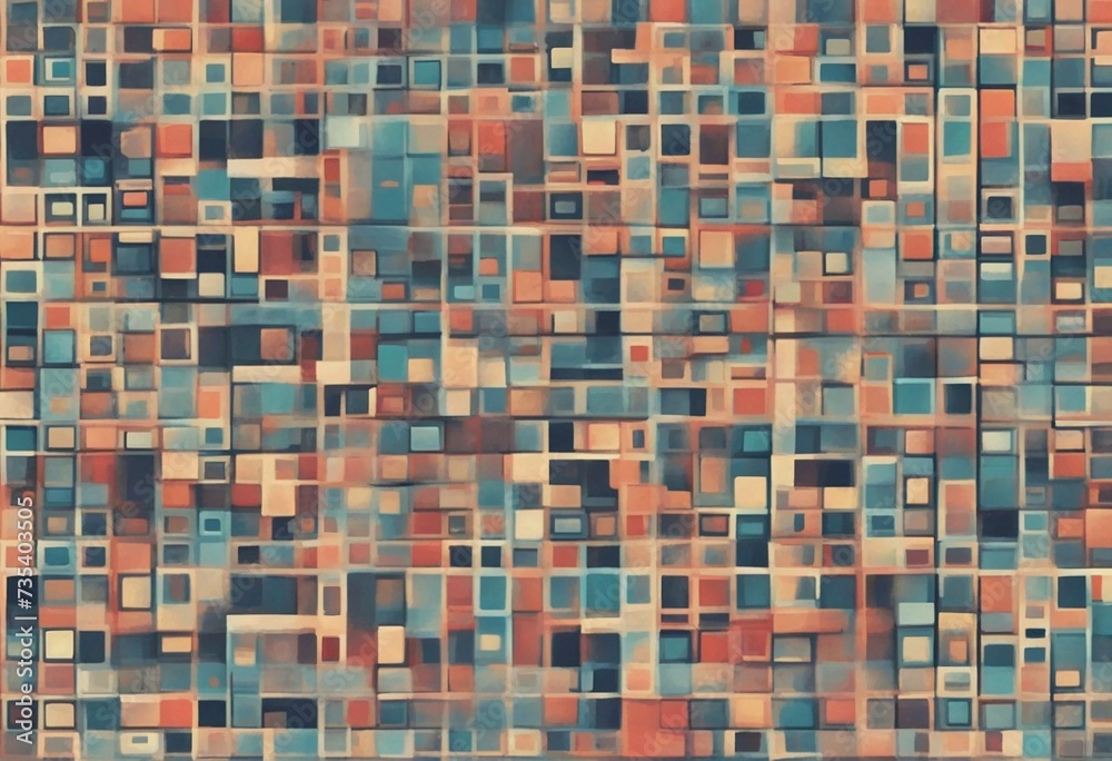 Abstract Geometric Pattern with Warm Tones
