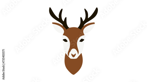 deer head isolated vector