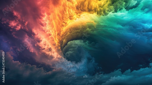 rainbow colored tornado © Maryna