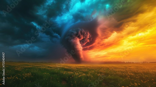 rainbow colored tornado © Maryna
