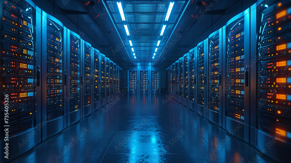 Fototapeta premium a large server network