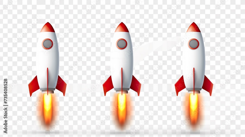 Abstract pink rocket ship concept in cartoon style Abstract pink rocket ship concept in cartoon style