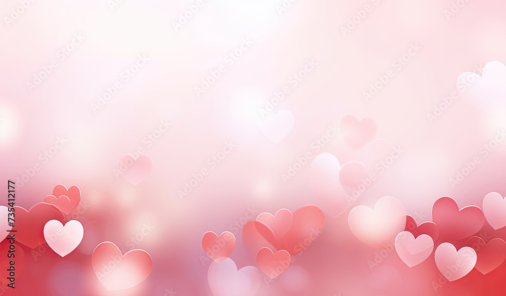 Vibrant Pink and Red Hearts Background