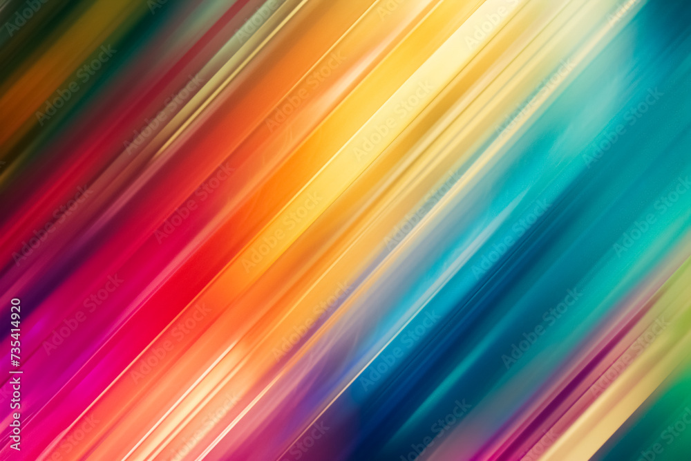 Abstract blurred background of vibrant diagonal stripes in a rainbow of colors, creating a sense of movement. Abstract blurred background of vibrant diagonal stripes in a rainbow of colors, creating a sense of movement.
