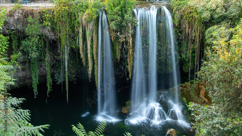 Spectacular nature view of Antalya D  den waterfall