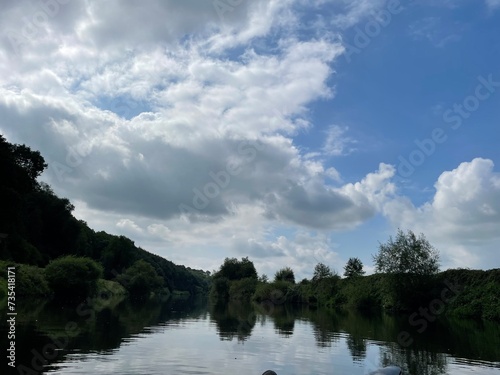 clouds over the river