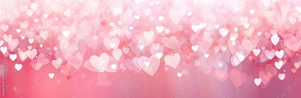 Pink Background With Numerous Hearts for Valentines Day Celebration