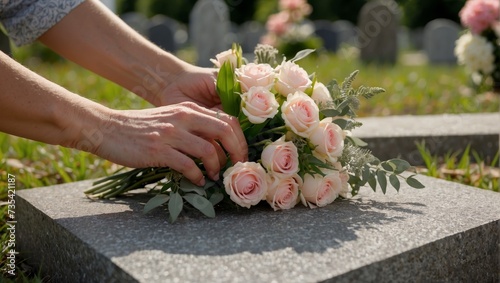 Place flowers on the grave #735421187
