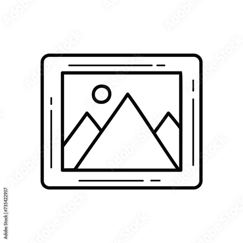 picture icon with white background vector
 photo