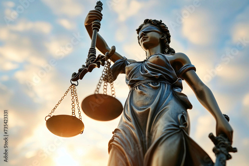 The Statue of Justice, law and justice symbol photo
