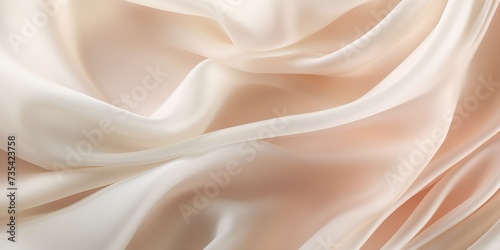 Light beige color silk satin texture surface decorative background. Romantic soft fashion template scene