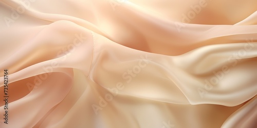 Light beige color silk satin texture surface decorative background. Romantic soft fashion template scene