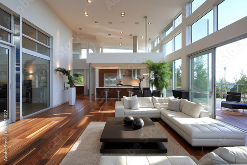 Spacious Living Room With Abundant Windows