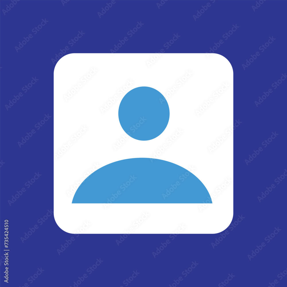 User icon in trendy flat style isolated on blue background. Vector illustration. resources graphic element design. Vector illustration with a technology theme User icon in trendy flat style isolated on blue background. Vector illustration. resources graphic element design. Vector illustration with a technology theme