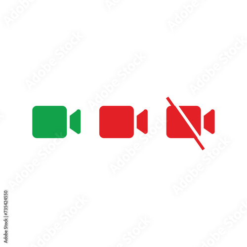 Video camera icon. Vector illustration. Flat design style eps 10. resources graphic element design. Vector illustration with a technology and user interface theme