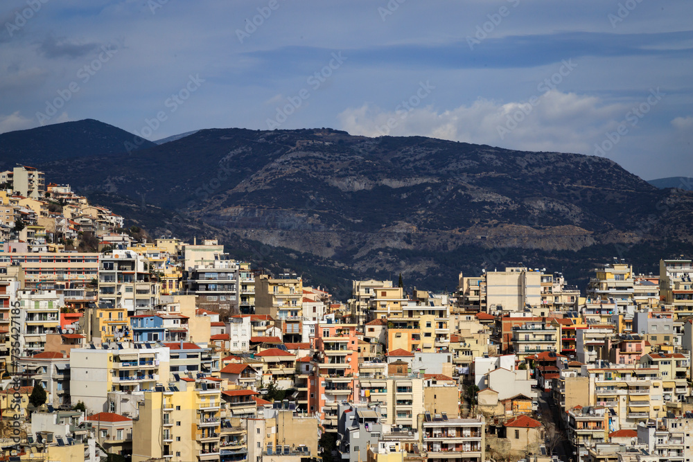 View from Kavala city, Greece
