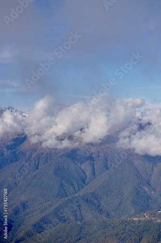Clouds over the mountains