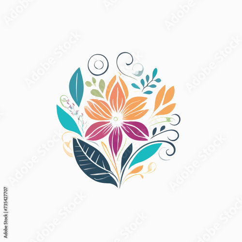 Floral logo on a white background 