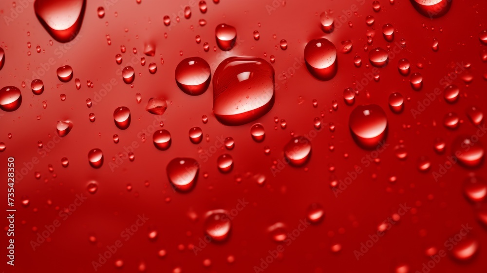 red Abstract background with water droplets