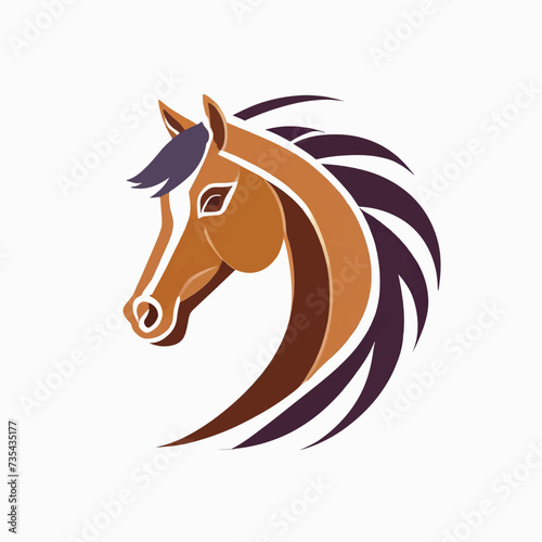 Fototapeta Naklejka Na Ścianę i Meble -  horse logo on a white background  