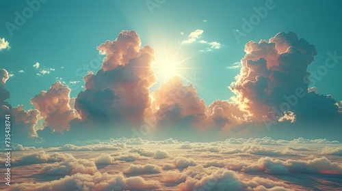 Sunburst Through Majestic Cloudscape