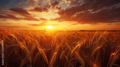 wheat field at sunset © Muhammad