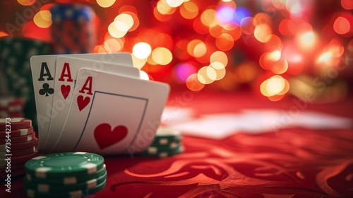 Poker and casino playing card Background
