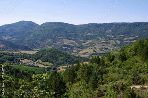 Landscape in the Baronnies in the South East of France, in Europe