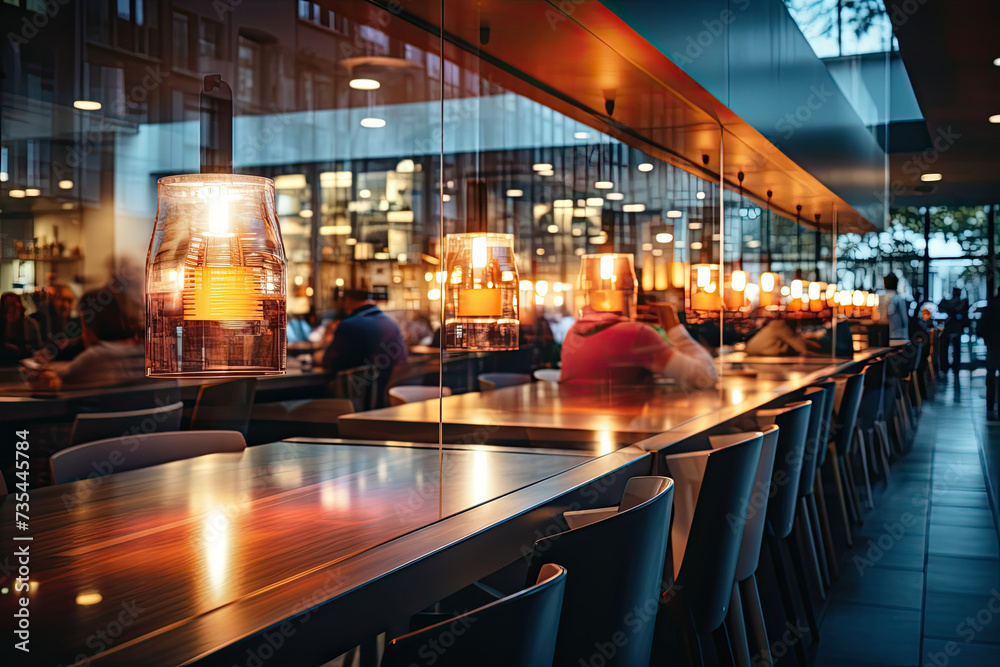 Vibrant and energetic restaurant, filled with diverse and lively crowd, enjoying delicious cuisine and engaging in animated conversations. Vibrant and energetic restaurant, filled with diverse and lively crowd, enjoying delicious cuisine and engaging in animated conversations.