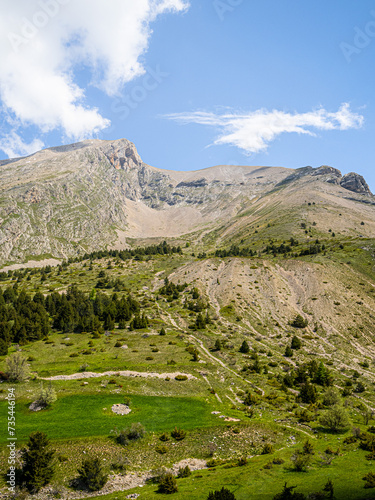 Moutainous scenery in the Southern Alps photo