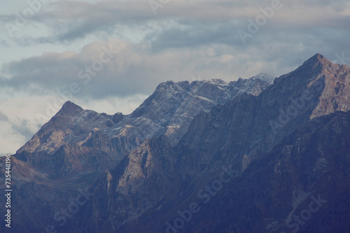 Landscape of mountain in cloudy day