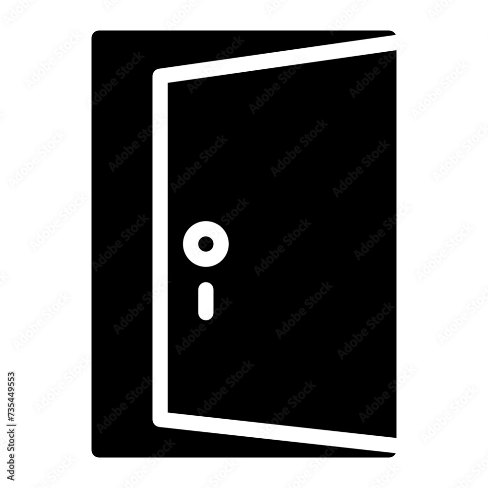 This is the Open Door icon from the Tools and Construction icon collection with an Solid style This is the Open Door icon from the Tools and Construction icon collection with an Solid style