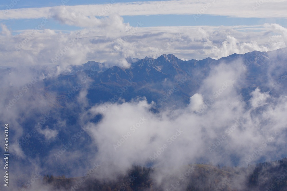 Clouds over the mountains