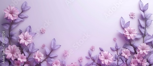 Purple Floral Elegance Generative AI