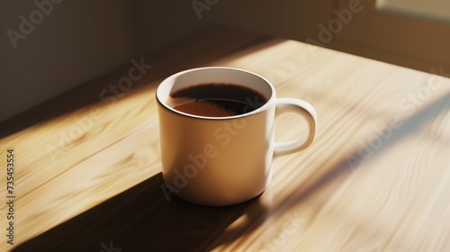 cup of coffe with morning light