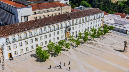 COIMBRA, PORTUGAL - APRIL 23 2017: Paco das Escolas or Palace of Schools is architectural complex that houses historic core of the University of Coimbra. Located in freguesia of Se Nova. photo