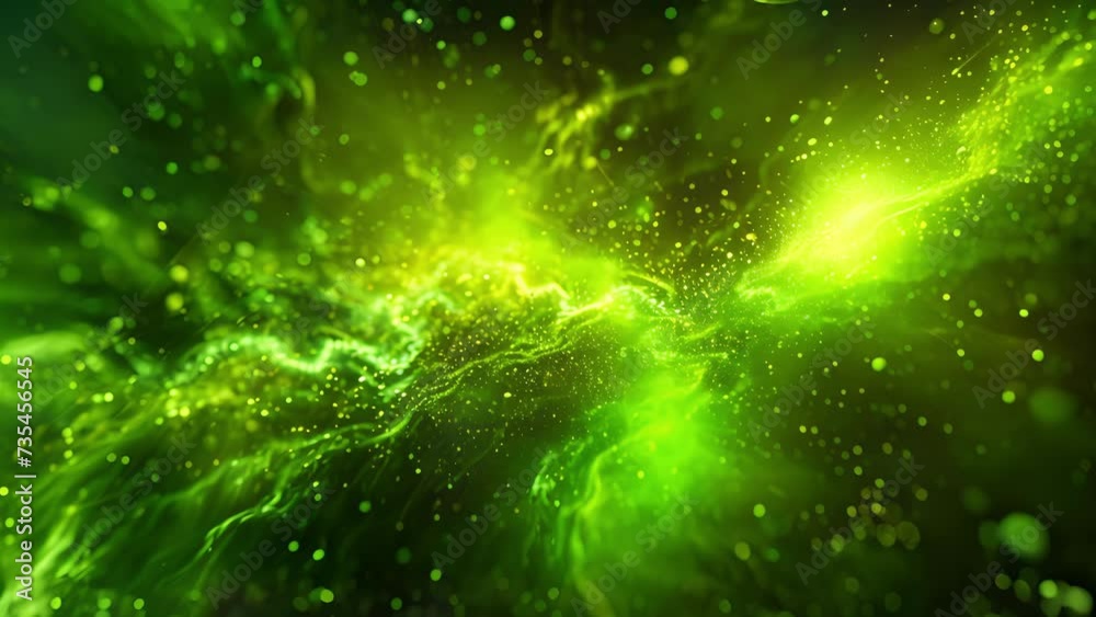 A burst of neon green and yellow particles evoking a sense of energy and vitality like a surge of electricity frozen in time. A burst of neon green and yellow particles evoking a sense of energy and vitality like a surge of electricity frozen in time.
