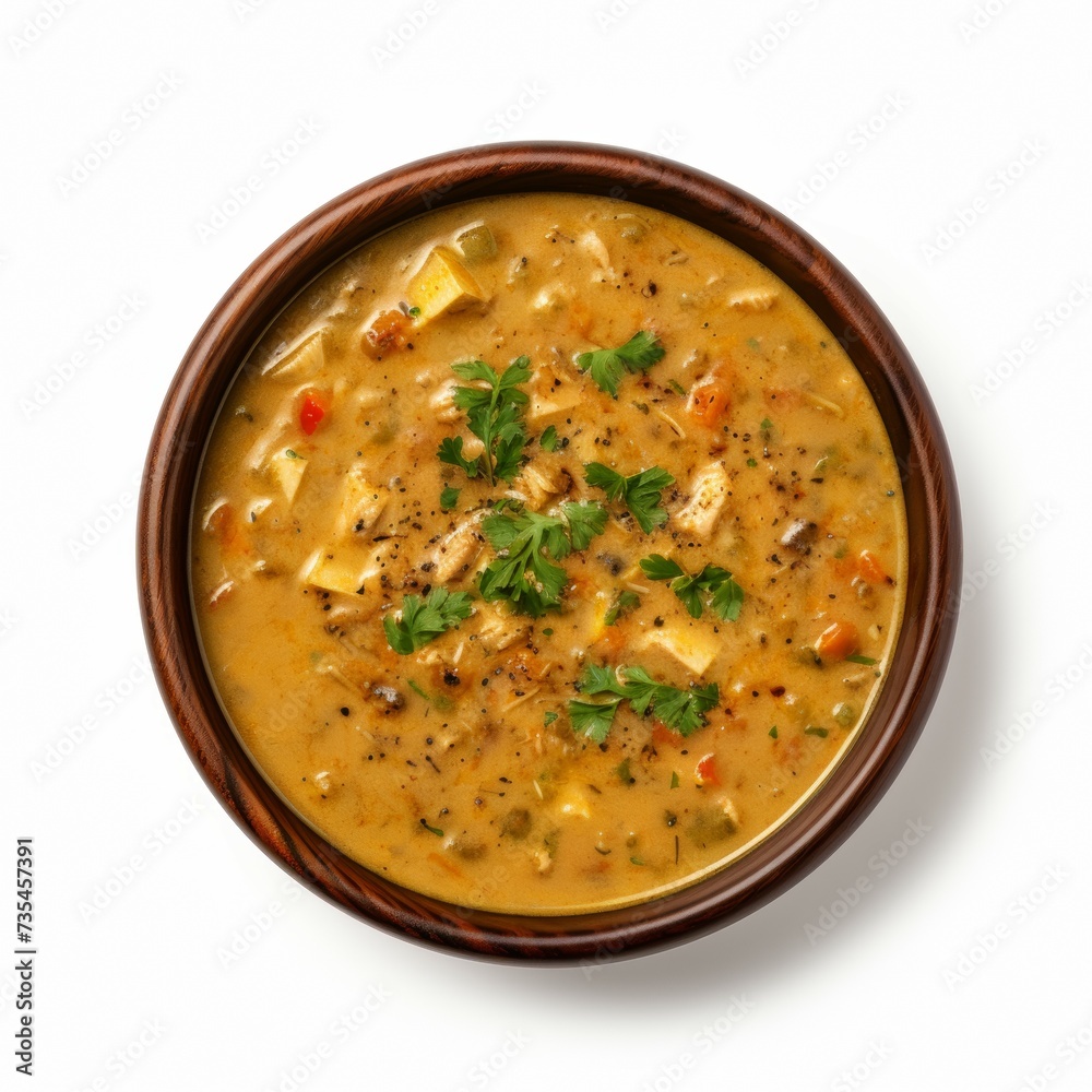 Mulligatawny Soup closeup Mulligatawny Soup closeup